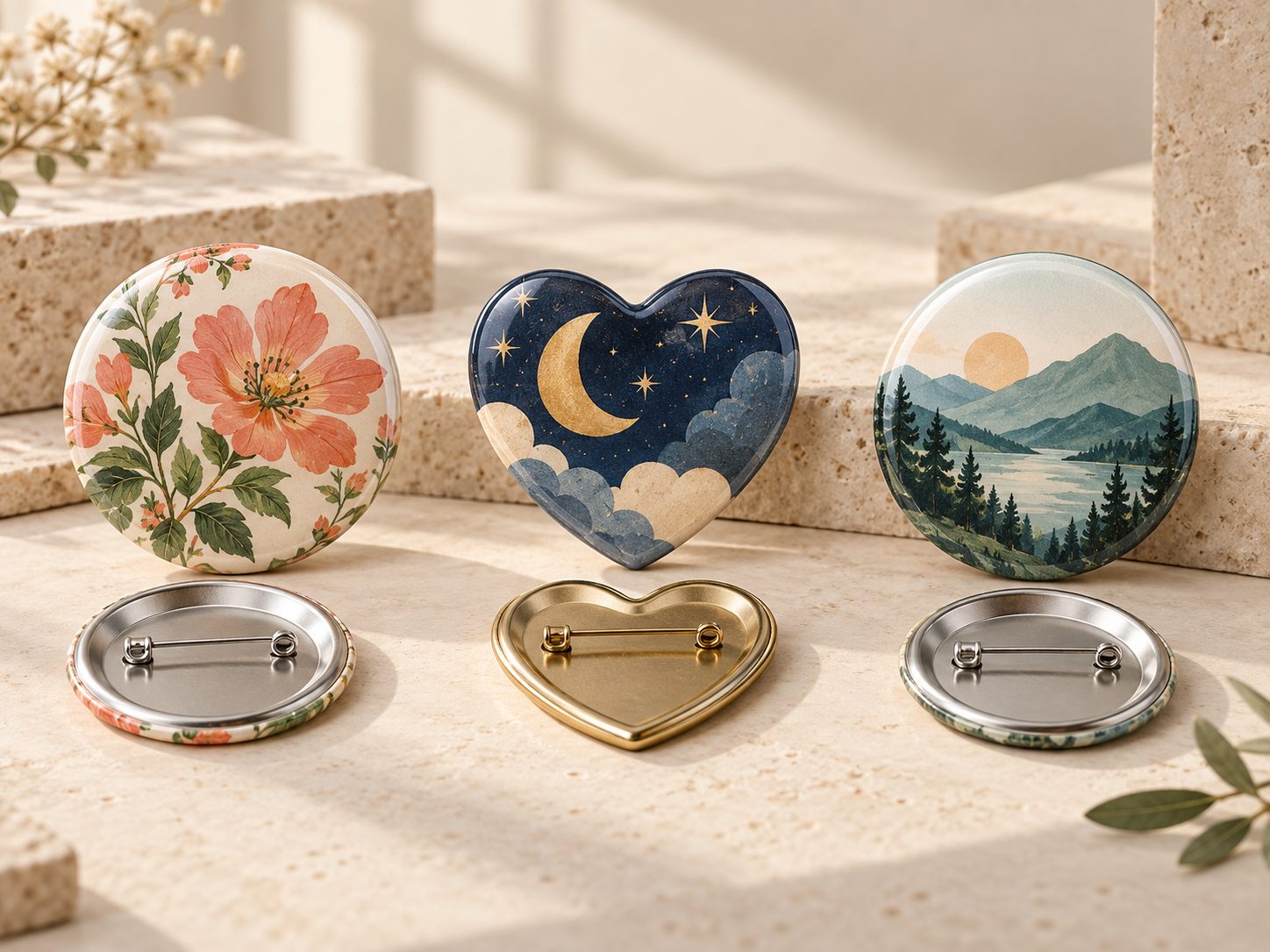 Printed button badge