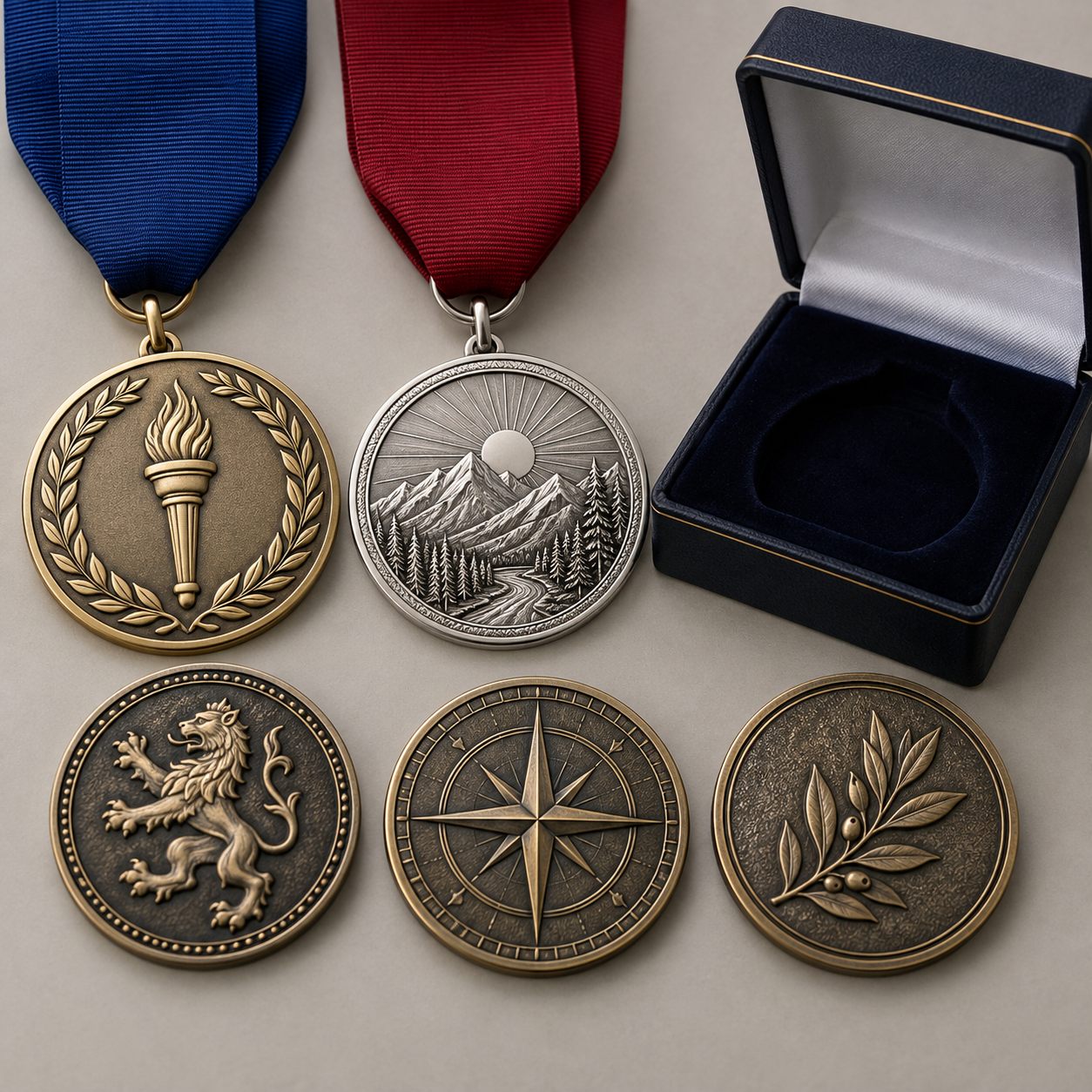 Custom commemorative medals and destination coins