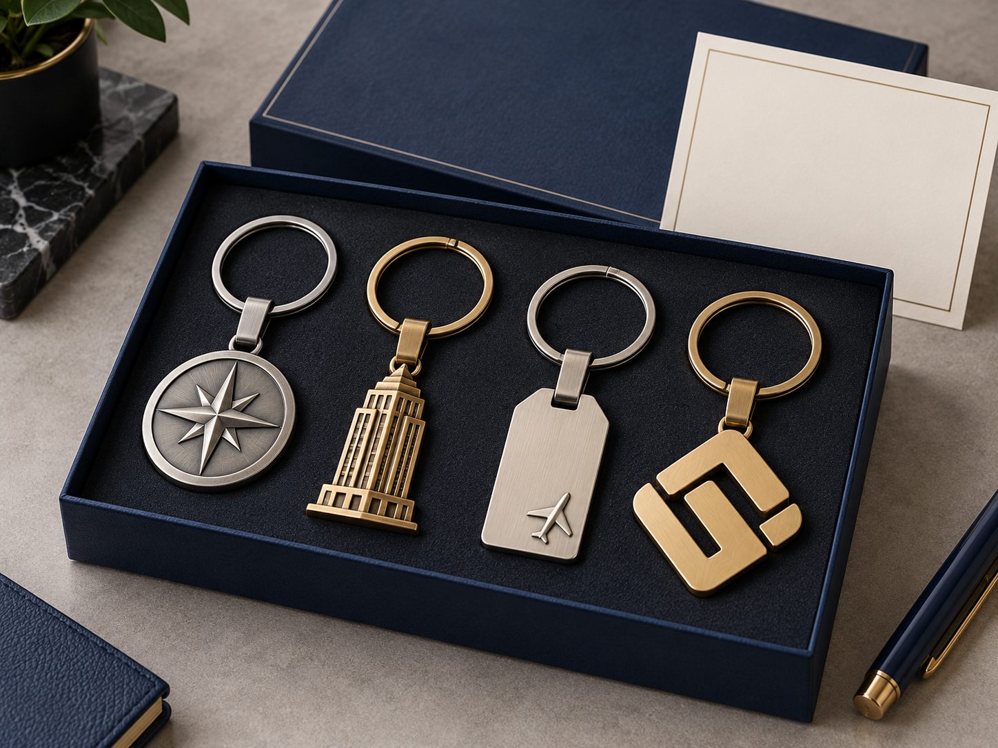 Branded metal keychains for corporate gifts