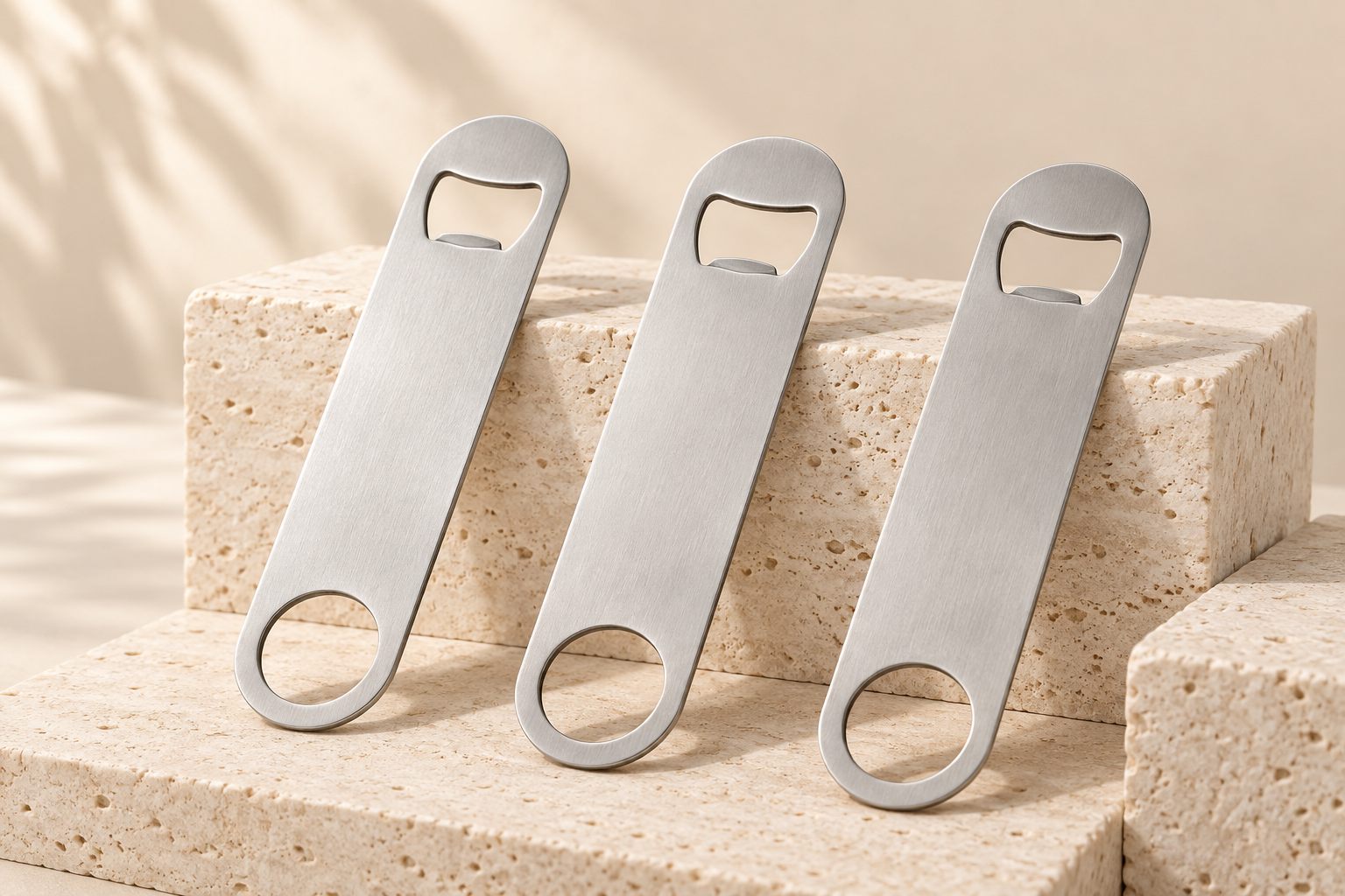 Classic stainless steel bar blade bottle opener