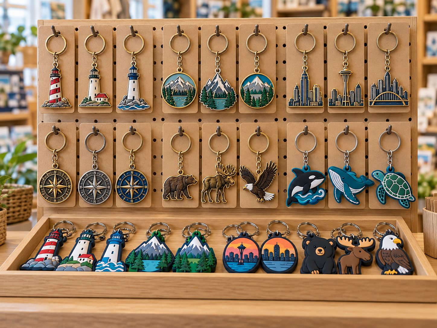 Metal keychains for gift shop wholesale