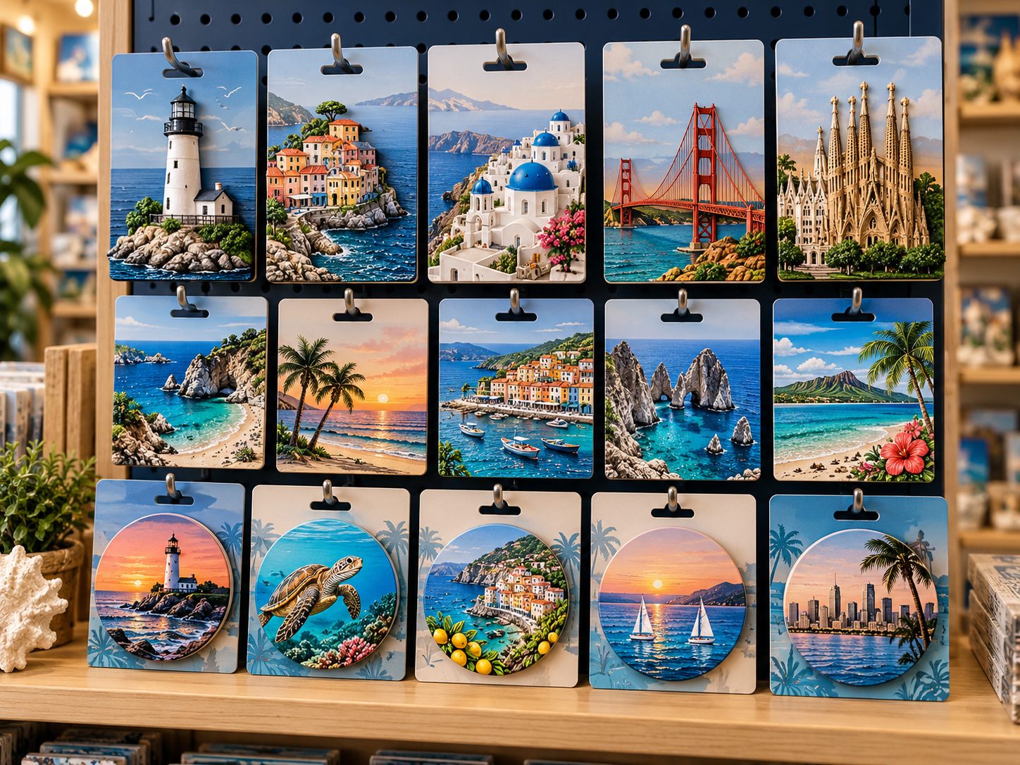 Destination magnets for gift shop wholesale