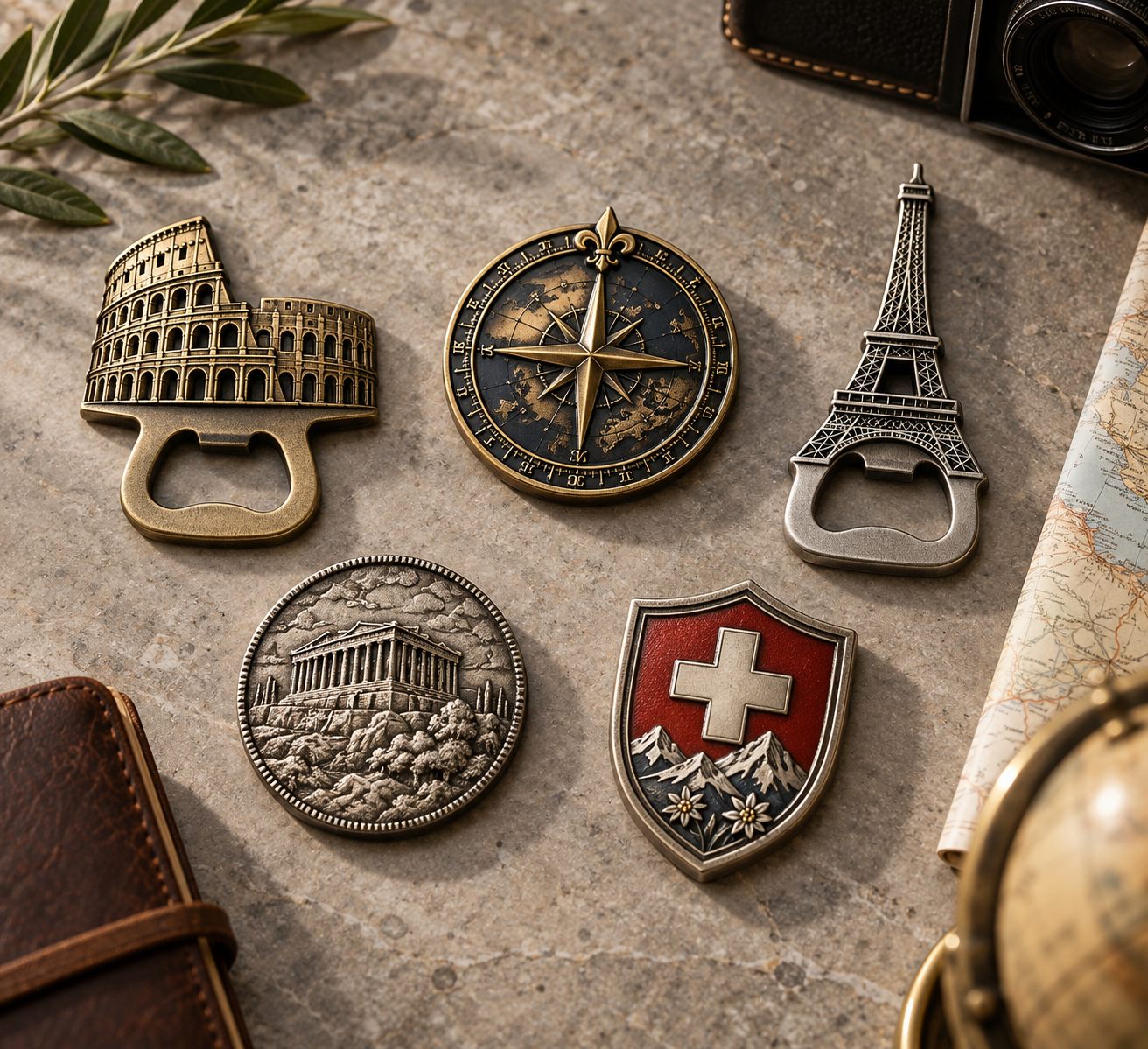Commemorative magnet custom logo style