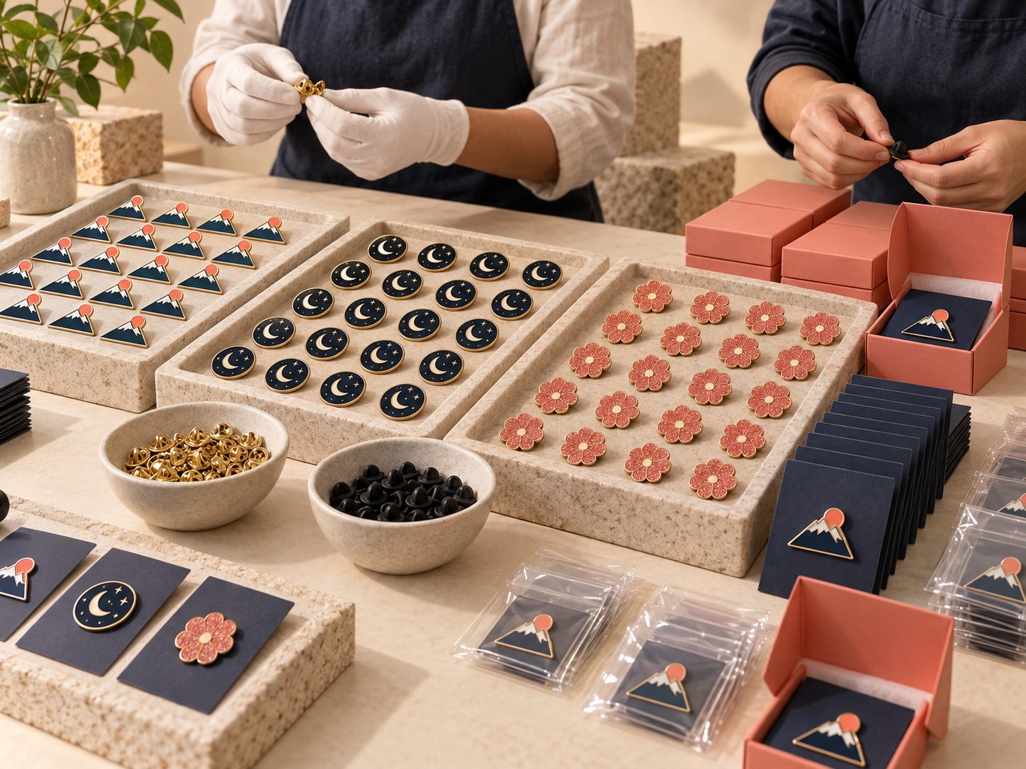 Pins production and pack-out