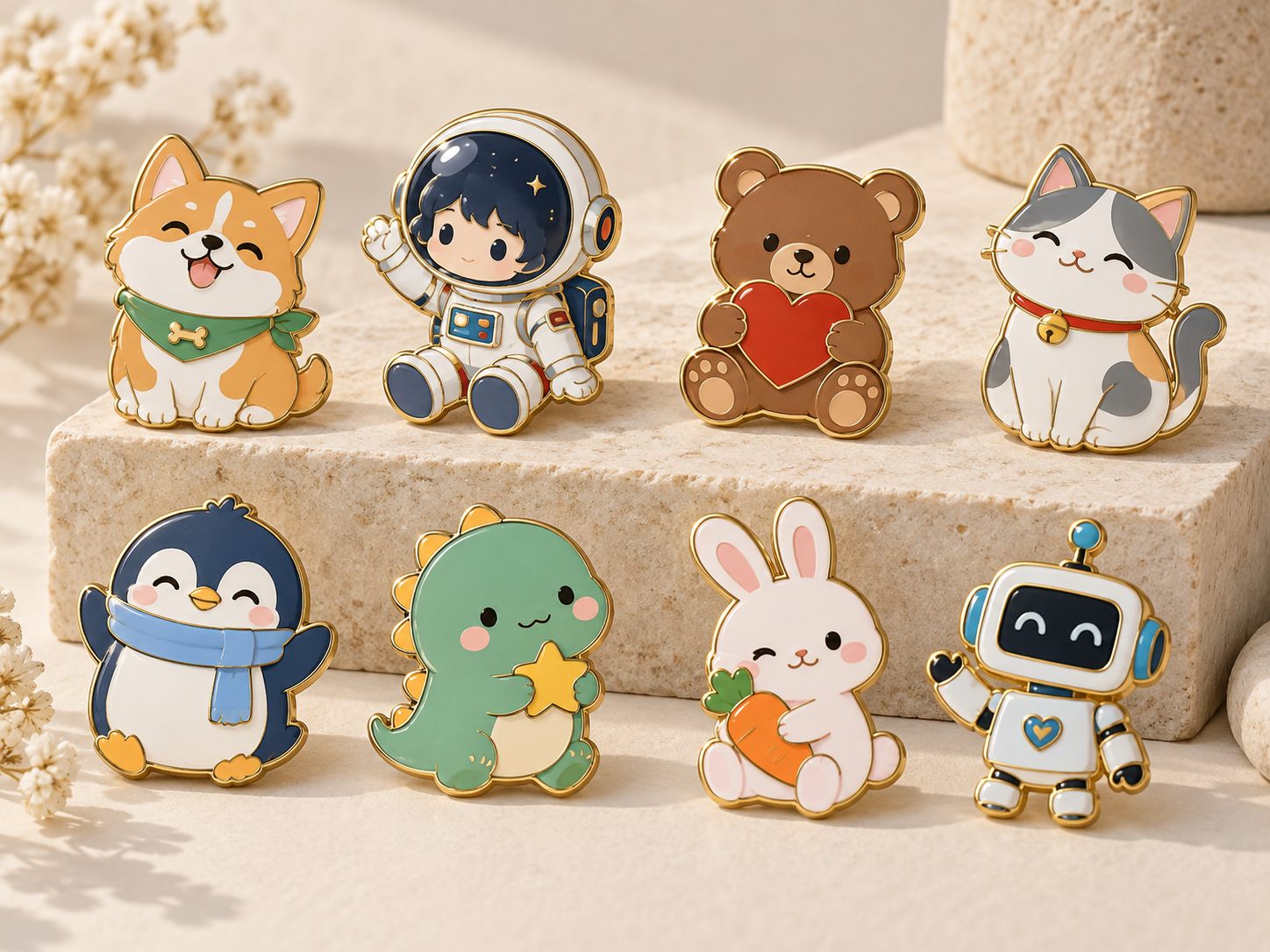 Hot-selling character and mascot enamel pin collection