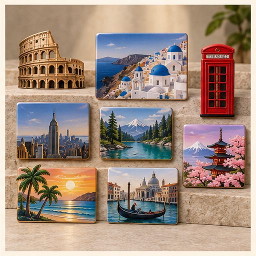 Custom 3D landmark fridge magnets