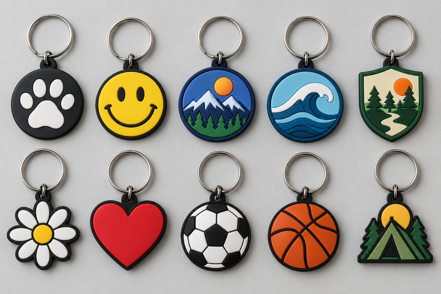 PVC keychain material and colour capability