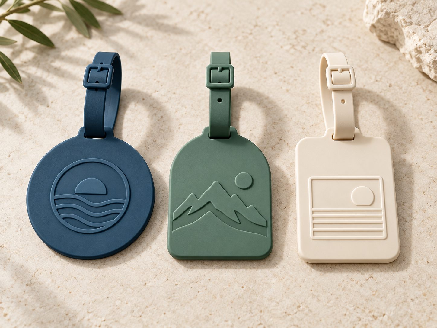 Embossed logo PVC luggage tag assortment