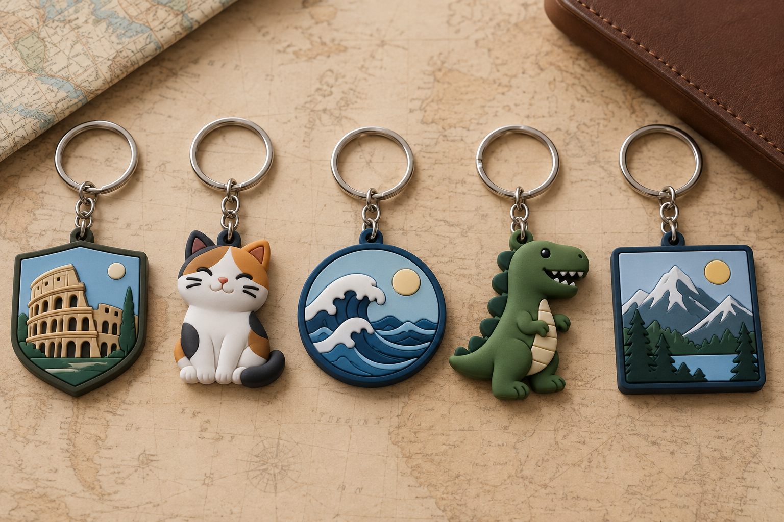 Custom soft PVC keychains. premium style